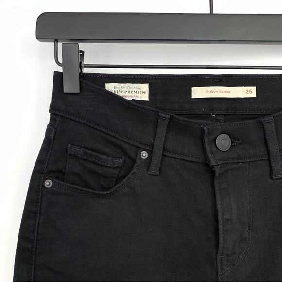 LEVI'S Premium Curvy Skinny Jean Black 25 - Picture 3 of 10